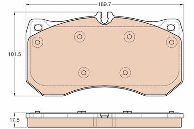 Brake Pad Set, disc brake TRW GDB1996
