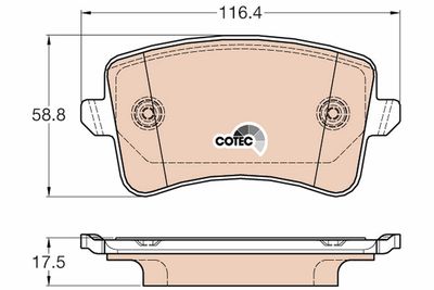 Brake Pad Set, disc brake TRW GDB2000