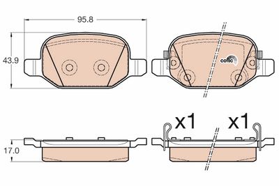 Brake Pad Set, disc brake TRW GDB2002