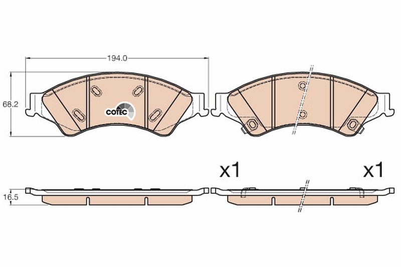 TRW GDB2005 Brake Pad Set, disc brake
