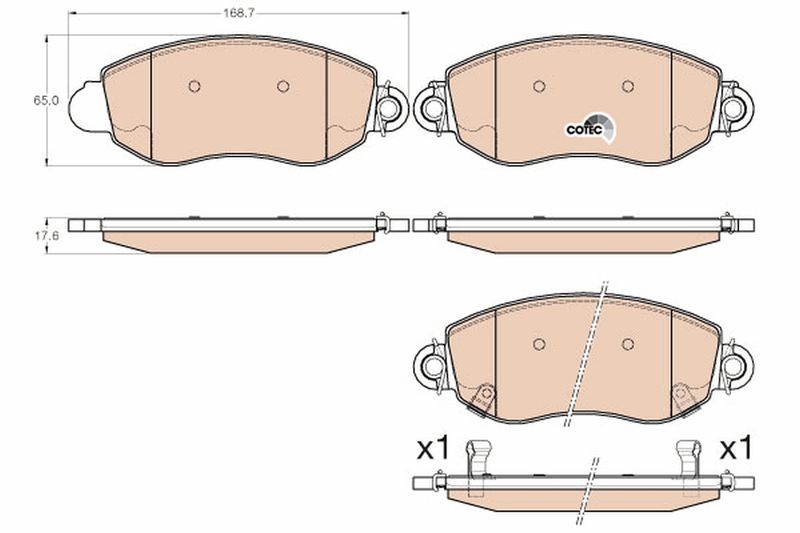 TRW GDB2006 Brake Pad Set, disc brake