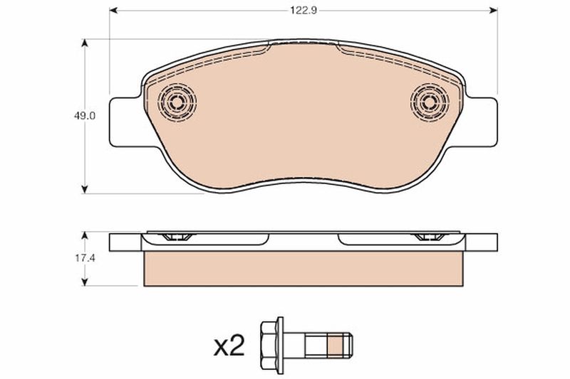 TRW GDB2008 Brake Pad Set, disc brake