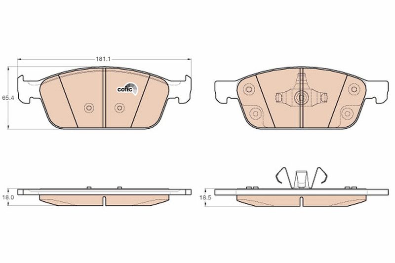 TRW GDB2009 Brake Pad Set, disc brake