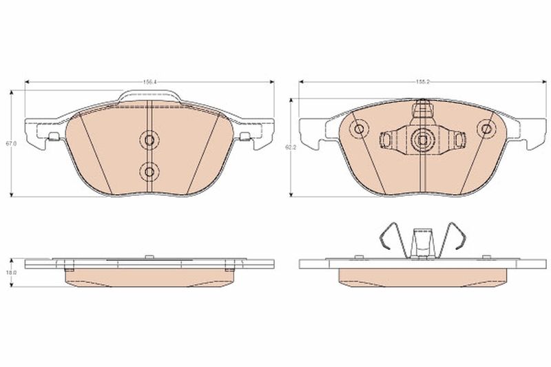 TRW GDB2011 Brake Pad Set, disc brake