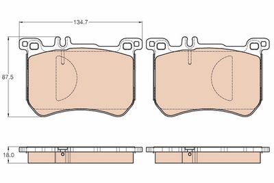 Brake Pad Set, disc brake TRW GDB2013