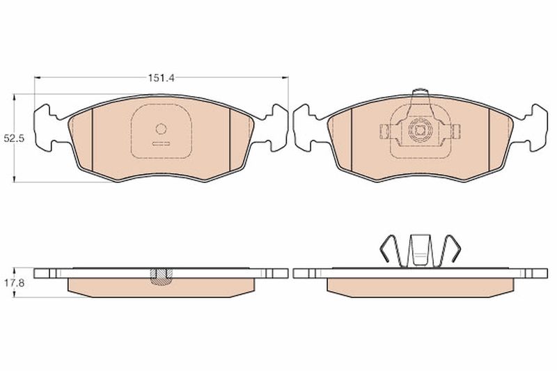 TRW GDB2015 Brake Pad Set, disc brake