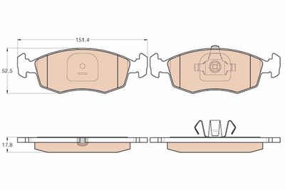 Brake Pad Set, disc brake TRW GDB2015