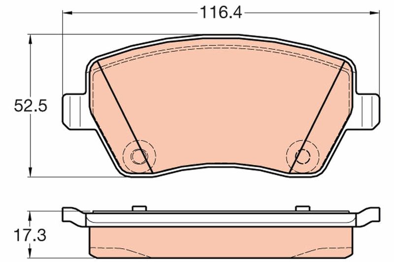TRW GDB2017 Brake Pad Set, disc brake