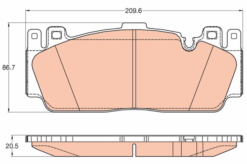 TRW GDB2020 Brake Pad Set, disc brake