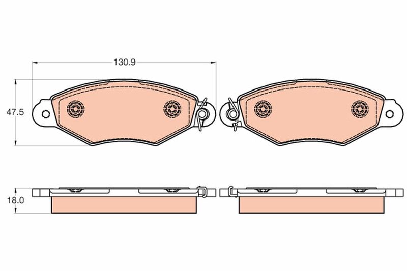 TRW GDB2024 Brake Pad Set, disc brake