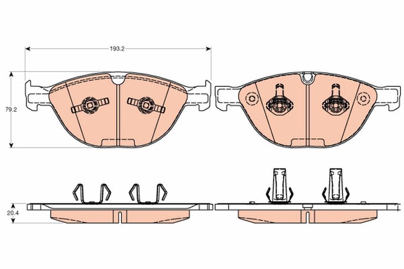TRW GDB2026 Brake Pad Set, disc brake