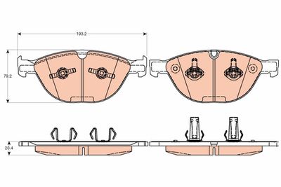 Brake Pad Set, disc brake TRW GDB2026