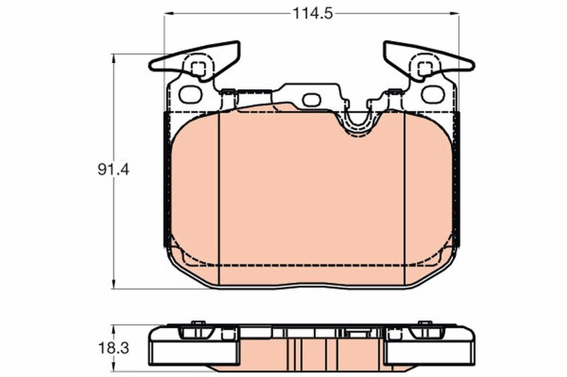 TRW GDB2031 Brake Pad Set, disc brake