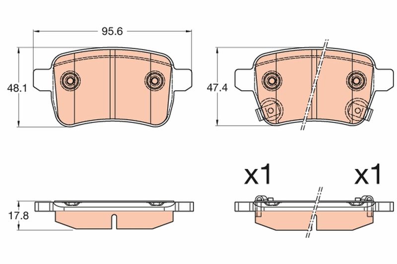 TRW GDB2032 Brake Pad Set, disc brake