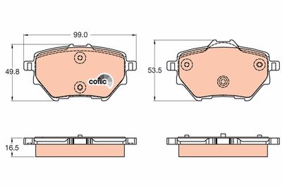 Brake Pad Set, disc brake TRW GDB2036