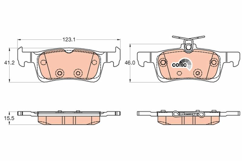 TRW GDB2037 Brake Pad Set, disc brake