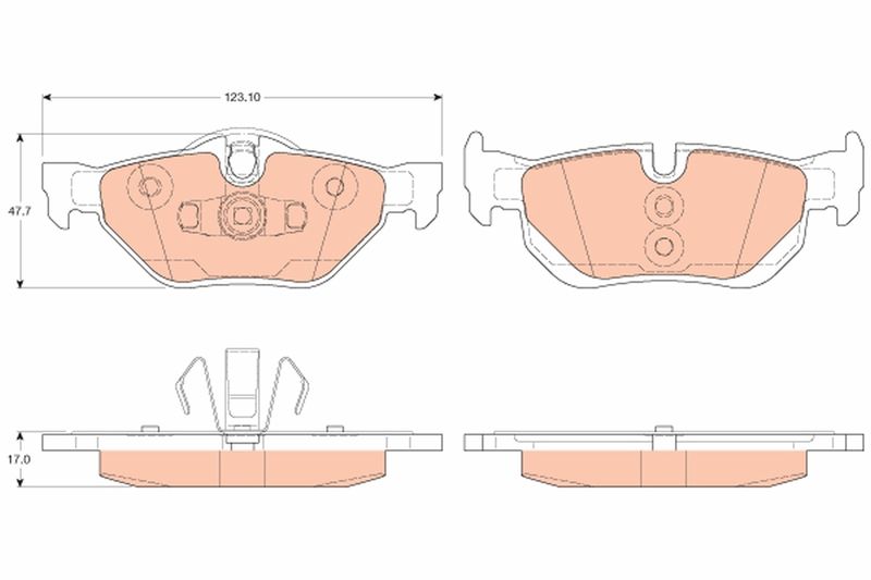 TRW GDB2050 Brake Pad Set, disc brake