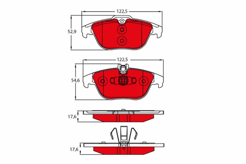 TRW GDB2051DTE Brake Pad Set, disc brake
