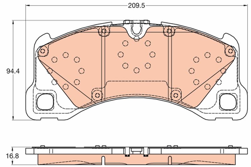 TRW GDB2052 Brake Pad Set, disc brake