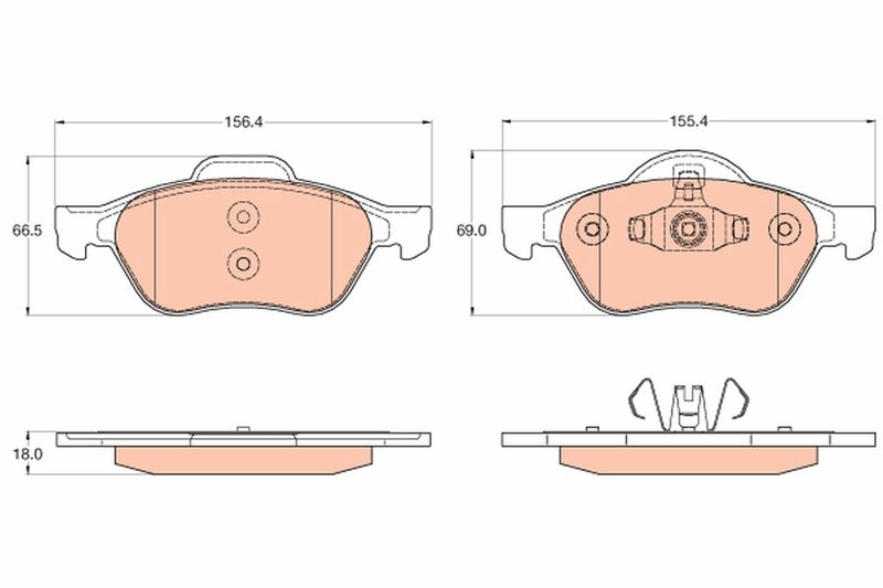 TRW GDB2053 Brake Pad Set, disc brake
