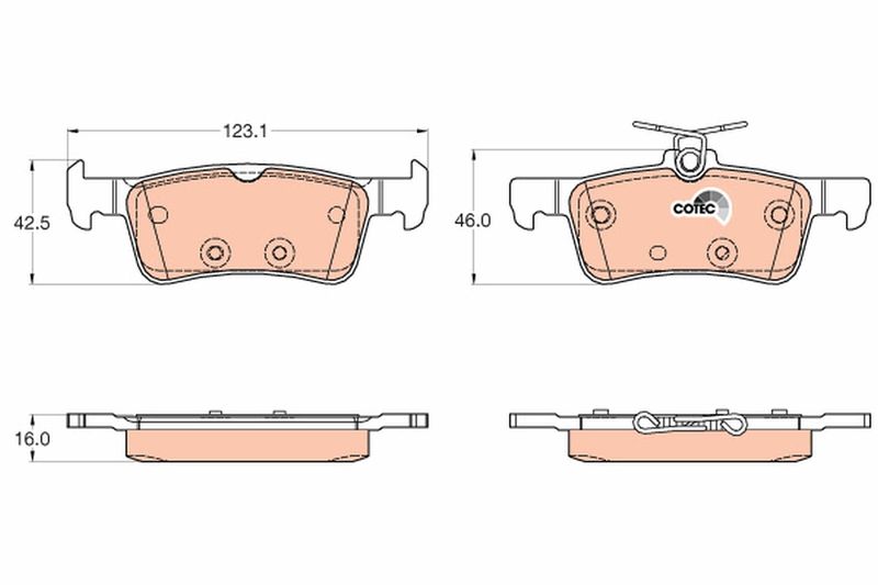 TRW GDB2055 Brake Pad Set, disc brake