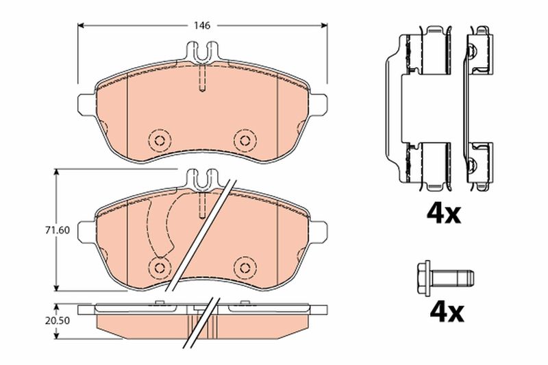 TRW GDB2056 Brake Pad Set, disc brake