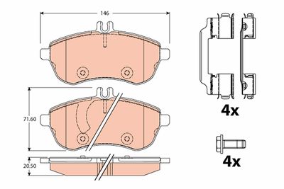 Brake Pad Set, disc brake TRW GDB2056