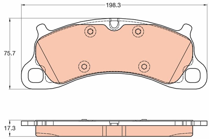 TRW GDB2057 Brake Pad Set, disc brake