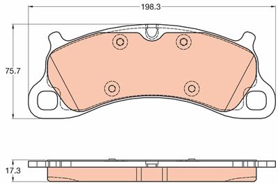 Brake Pad Set, disc brake TRW GDB2057