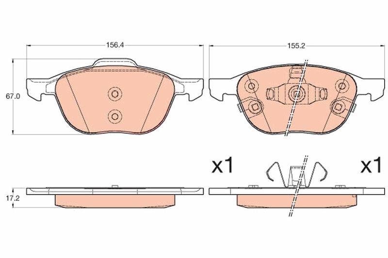 TRW GDB2059 Brake Pad Set, disc brake