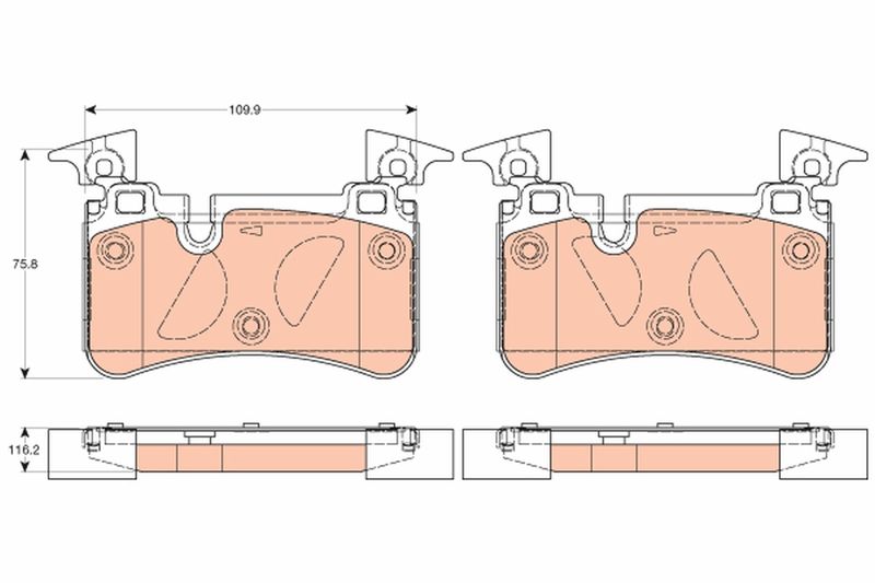 TRW GDB2061 Brake Pad Set, disc brake