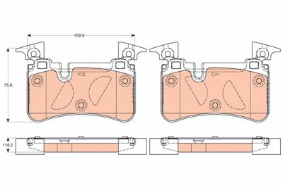 Brake Pad Set, disc brake TRW GDB2061