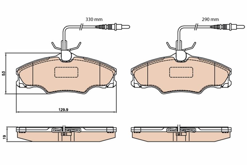 TRW GDB2064 Brake Pad Set, disc brake