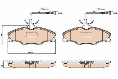 Brake Pad Set, disc brake TRW GDB2064