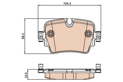Brake Pad Set, disc brake TRW GDB2066