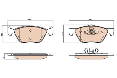 Brake Pad Set, disc brake TRW GDB2067