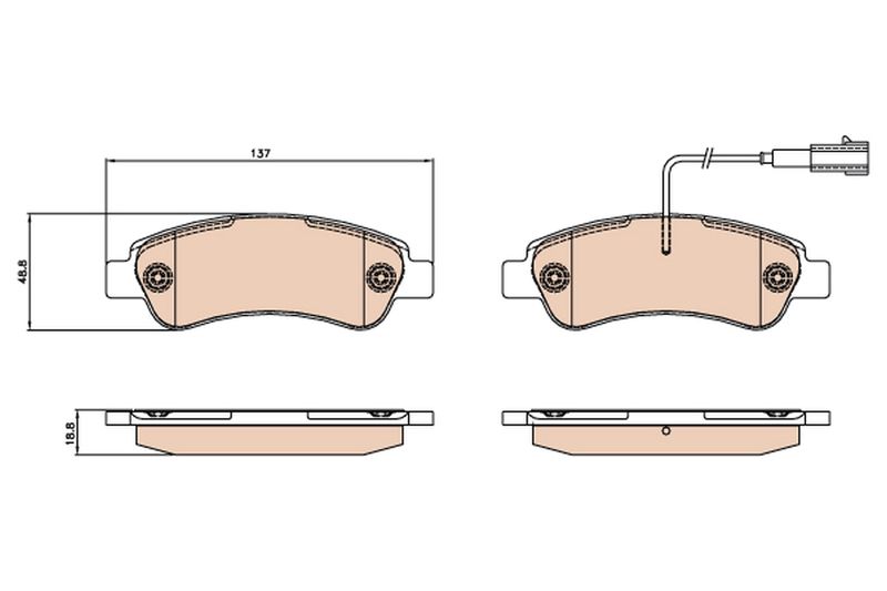 TRW GDB2068 Brake Pad Set, disc brake