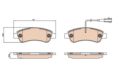 Brake Pad Set, disc brake TRW GDB2068