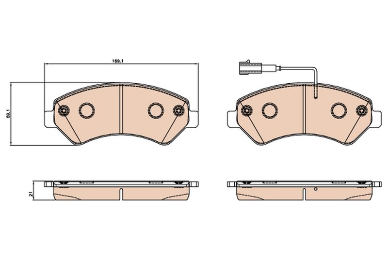 TRW GDB2069 Brake Pad Set, disc brake