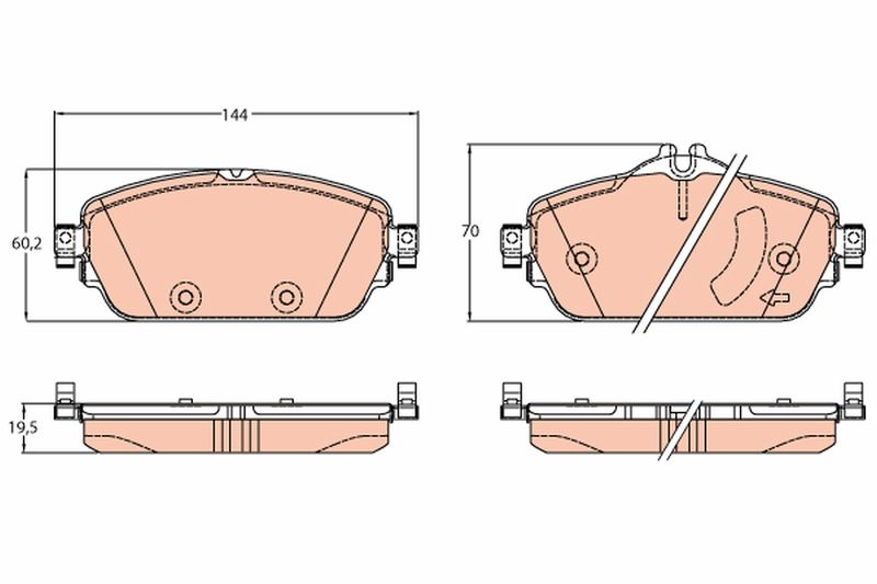 TRW GDB2070 Brake Pad Set, disc brake