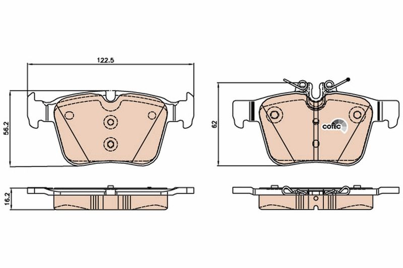 TRW GDB2071 Brake Pad Set, disc brake