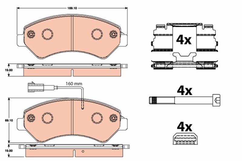 TRW GDB2072 Brake Pad Set, disc brake