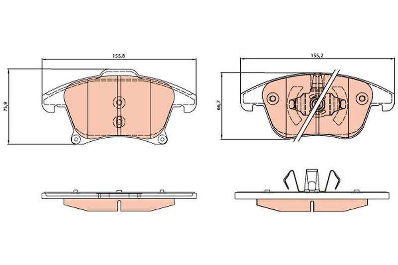 TRW GDB2075 Brake Pad Set, disc brake
