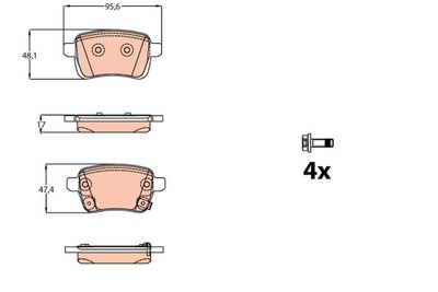 Brake Pad Set, disc brake TRW GDB2093
