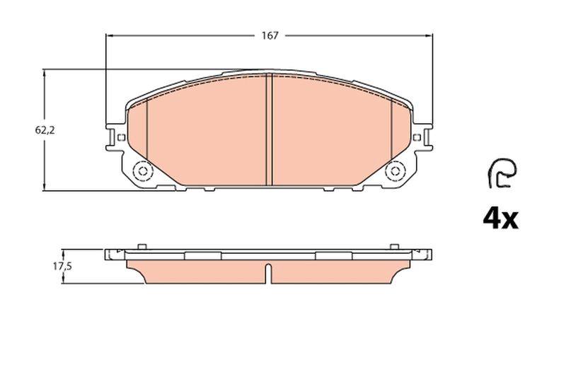 TRW GDB2094 Brake Pad Set, disc brake