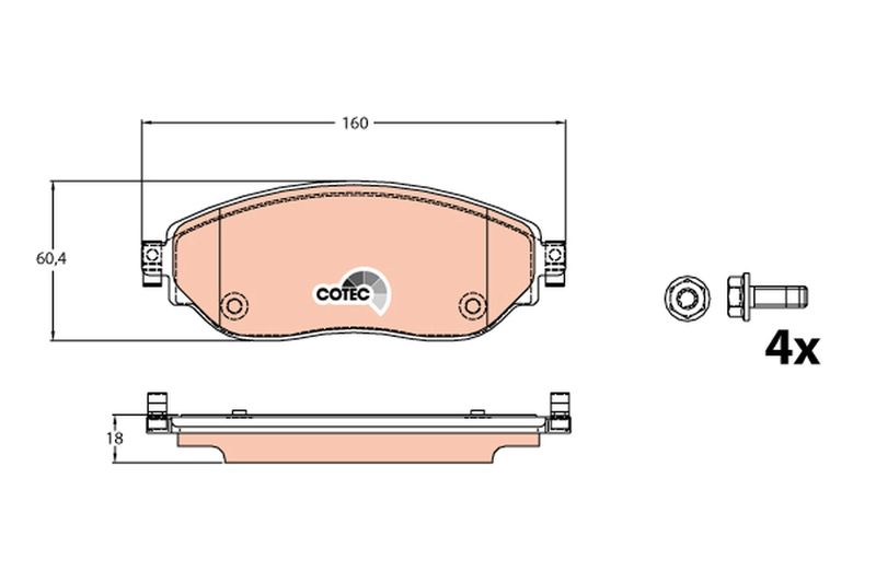 TRW GDB2096 Brake Pad Set, disc brake