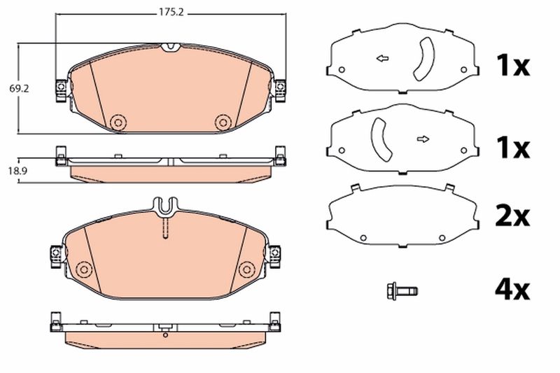 TRW GDB2097 Brake Pad Set, disc brake