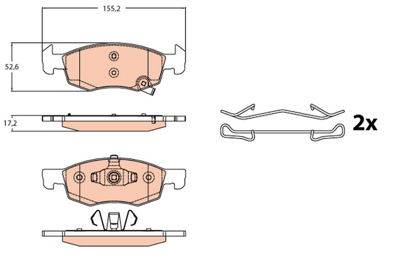 TRW GDB2099 Brake Pad Set, disc brake
