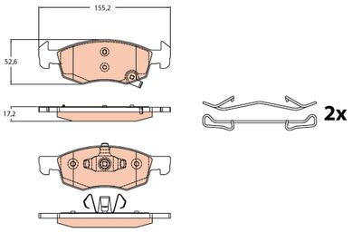Brake Pad Set, disc brake TRW GDB2099