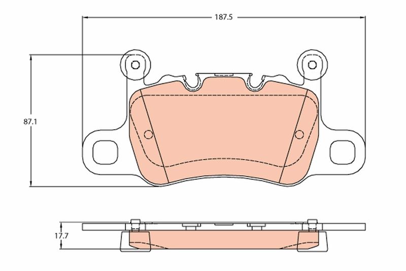 TRW GDB2104 Brake Pad Set, disc brake